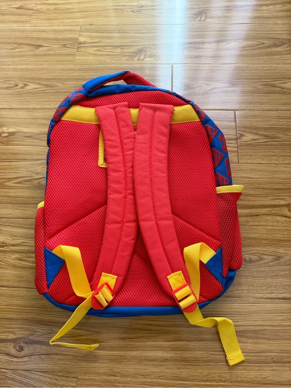 Preloved Superman Kids Backpack in Blue & Red Very Clean